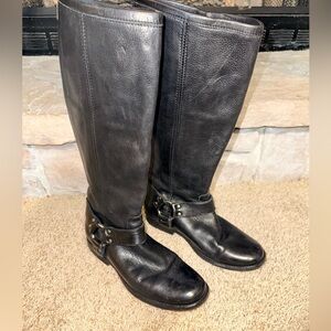 Frye Phillip Harness Tall Black Boot women’s 7